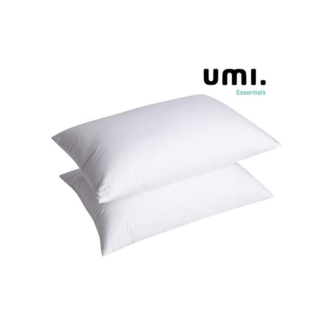 Product UMI Essentials: Pack 2 Almohadas de Plumas de Ganso Blanco en Percal