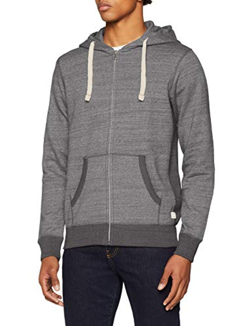 Moda Jack & Jones Jjespace Sweat Zip Hood Noos Sudadera, Gris