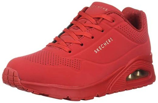 Skechers Uno Stand On Air, Zapatillas para Mujer, Rojo