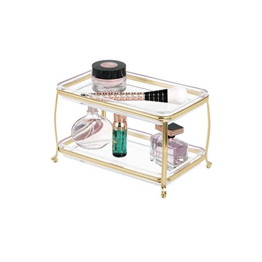 mDesign Organizador de cosméticos también como caja para joyas – Caja para