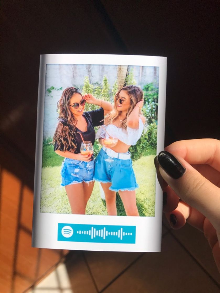 Moda Polaroid com código Spotify da minha loja no instagram! 