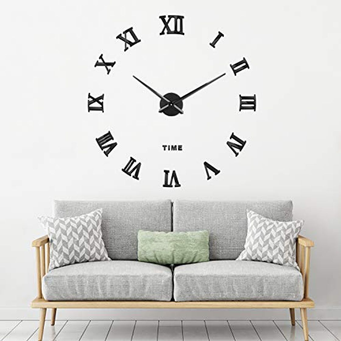 Products SOLEDI Reloj de Pared 3D DIY Reloj de Etiqueta de Pared Decoración Ideal para la Casa Oficina Hotel Restaurante