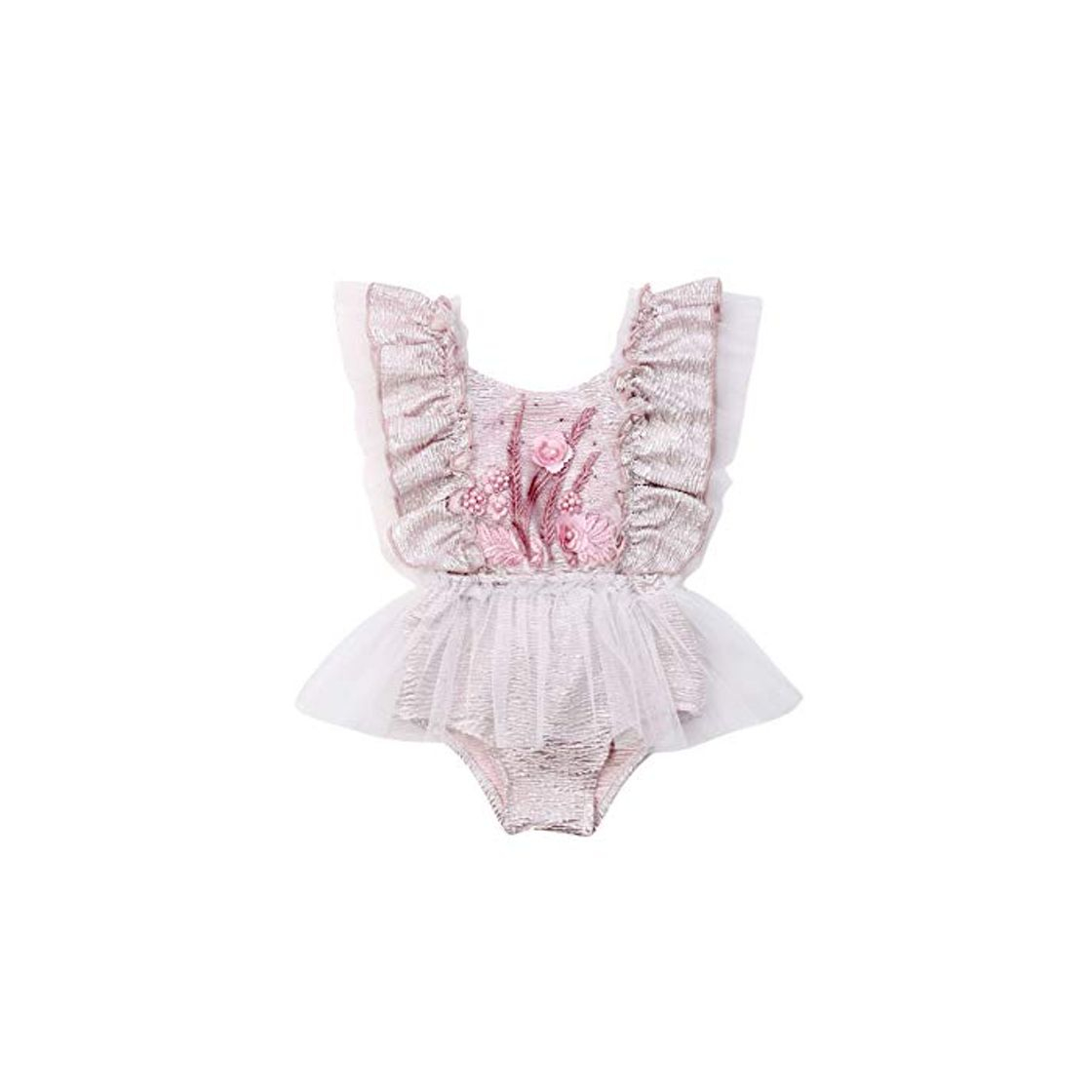 Fashion Mono de encaje floral de una sola pieza para bebés y niñas