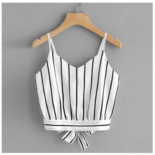 Tuopuda Crop Tops Mujer Verano Camisetas sin Mangas Halter Top Chaleco Camiseta