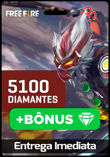 Diamantes free fire 5100+10%