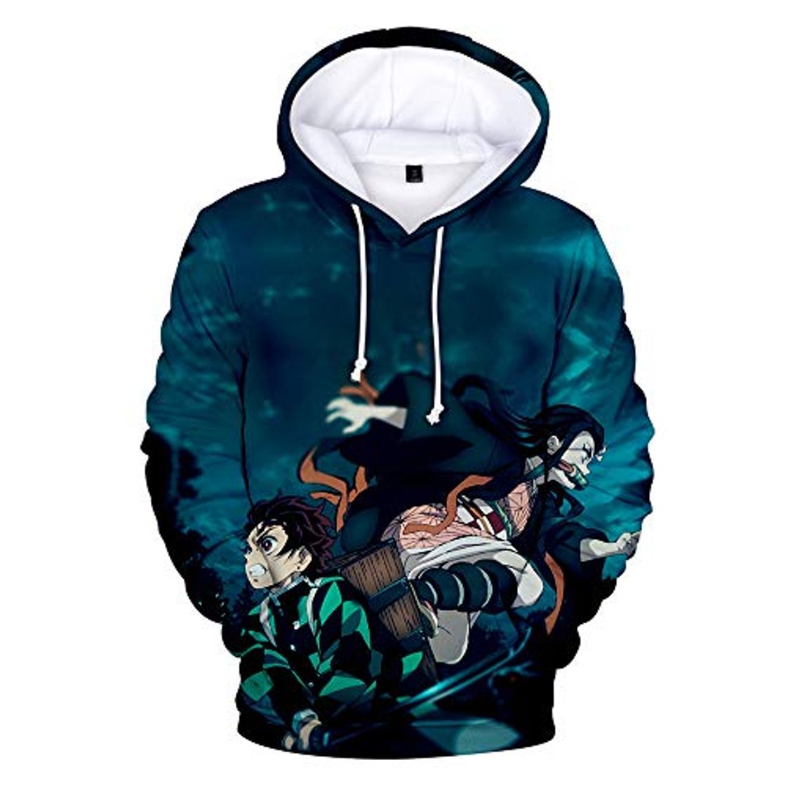 Moda Unisex Demon Slayer Sudadera con Capucha Anime Kimetsu No Yaiba Hoodie Sweatshirt 3D Impresa Pullover Tops Streetwear Casual para Hombres Mujeres Niños Niñas