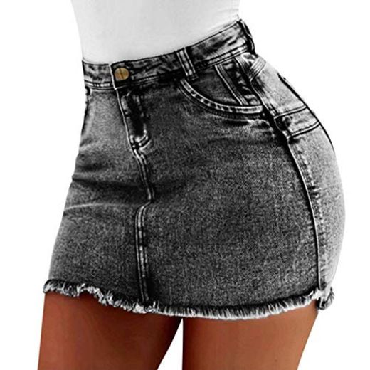 Sylar Falda Vaquera Mujer Minifaldas De Mezclilla Faldas Mujer Cortas Cintura Alta Falda De La Cadera De Las Señoras Sexy Jeans Cortos