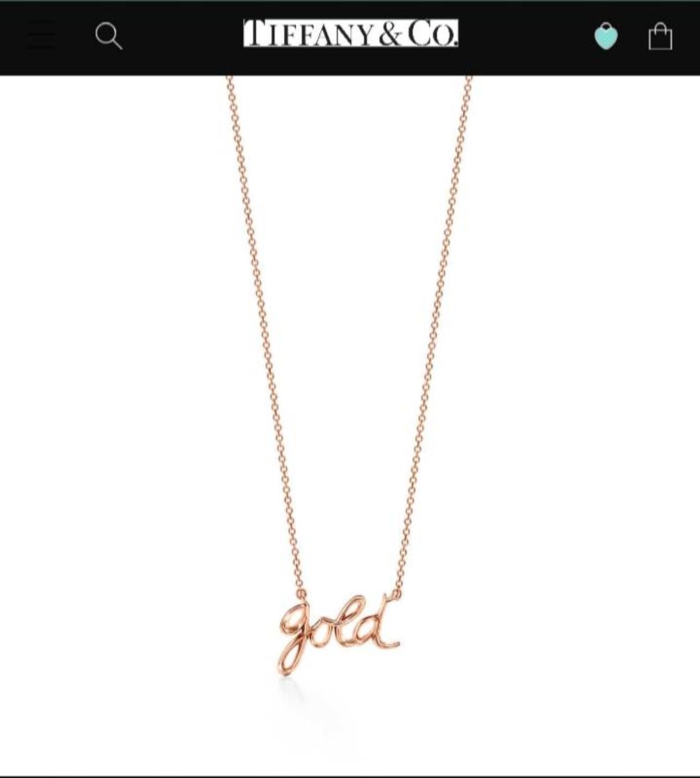 Moda Paloma's Graffiti gold pendant in 18k rose gold, 16-18". | Tiffany & Co.