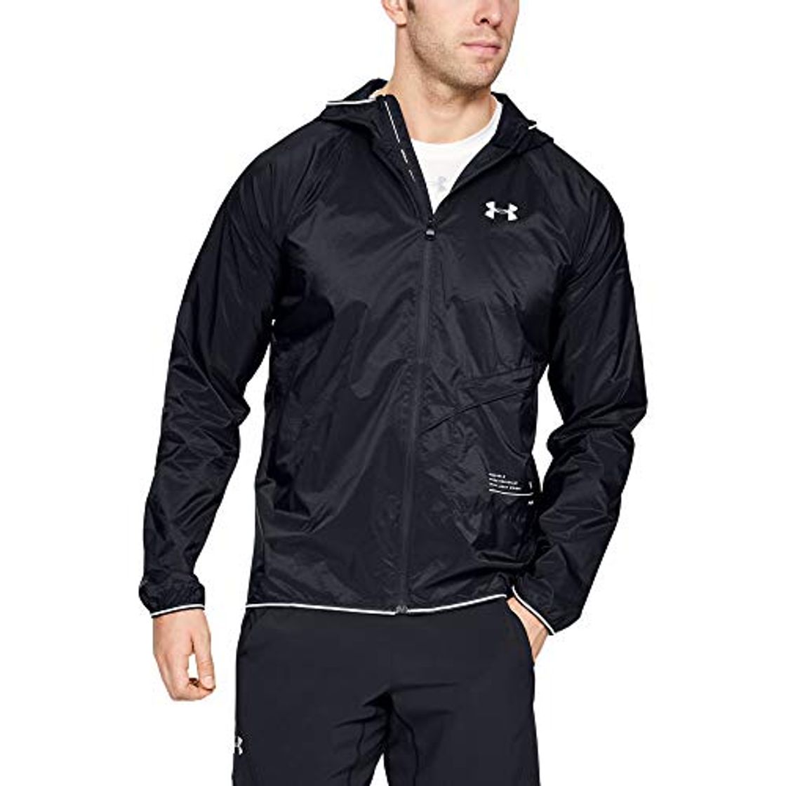 Social Under Armour UA Qualifier Storm Packable Jacket Chaqueta, Hombre, Negro