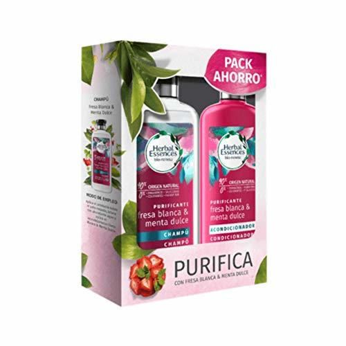 Herbal Essences - Pack Purificante Fresa blanca & Menta dulce con Champú