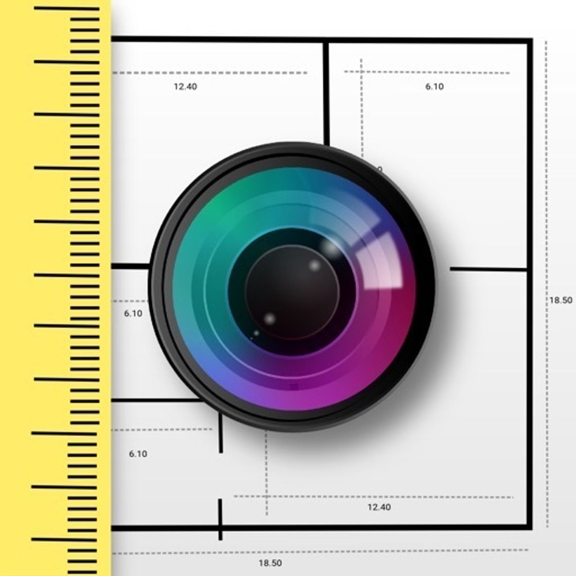 App CamToPlan - Medición longitud