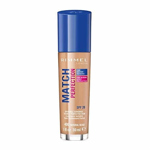 Rimmel London Match Perfection Foundation Base de Maquillaje Tono 400 Natural Beige