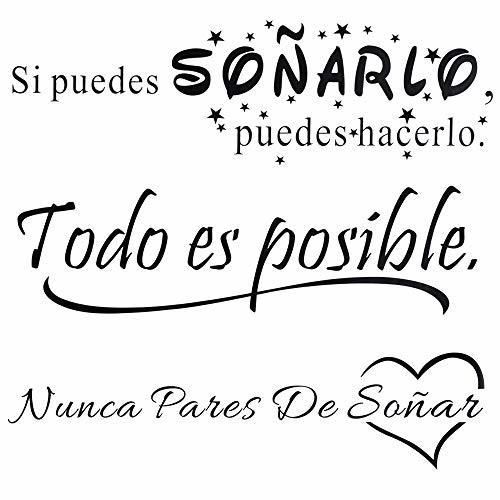 3pcs Pegatinas Citas Inspiradoras Pared Español Vinilos Frases Motivadoras Letras Stickers Adhesivos