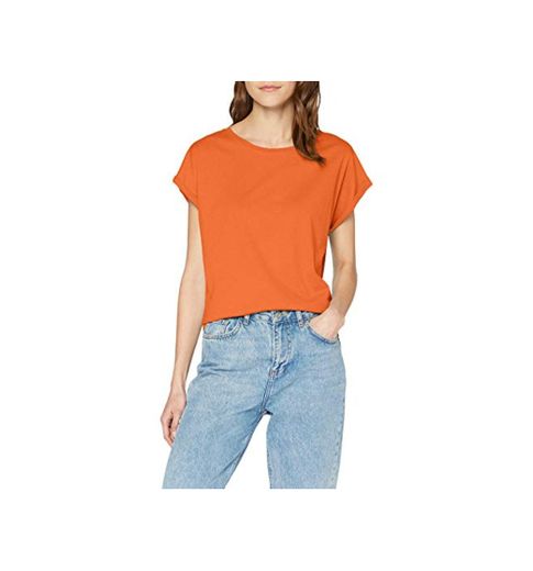 Urban Classics Ladies Extended Shoulder tee, Camiseta para Mujer, Naranja
