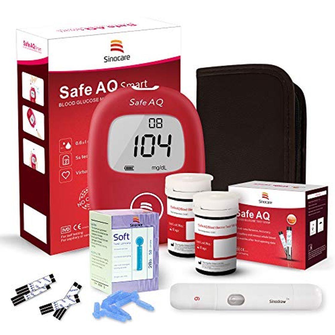 Product sinocare Medidor de glucosa en sangre/Glucosa en sangre kit de control de