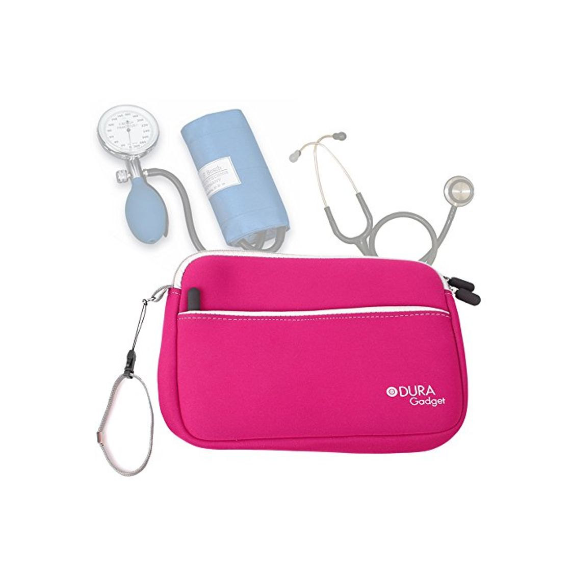 Product DURAGADGET Estuche De Neopreno Rosa para Guardar Sus Accesorios Médicos (Estetoscopio/Tensiómetro)