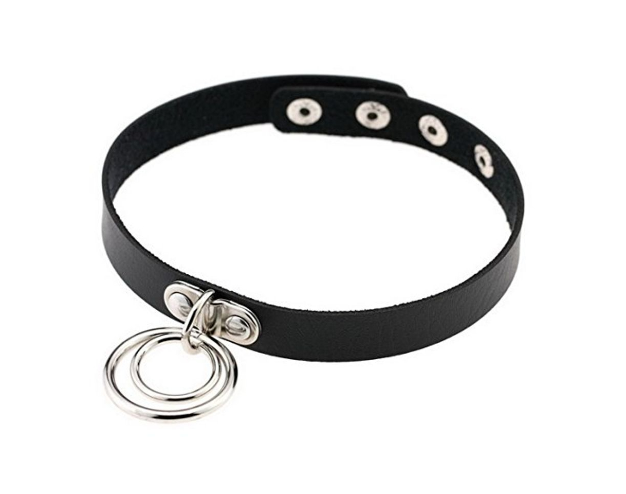 Social La Vogue Gargantilla Cuello Mujer Joven Ajustable Remache Corazón Rock Punk Negro