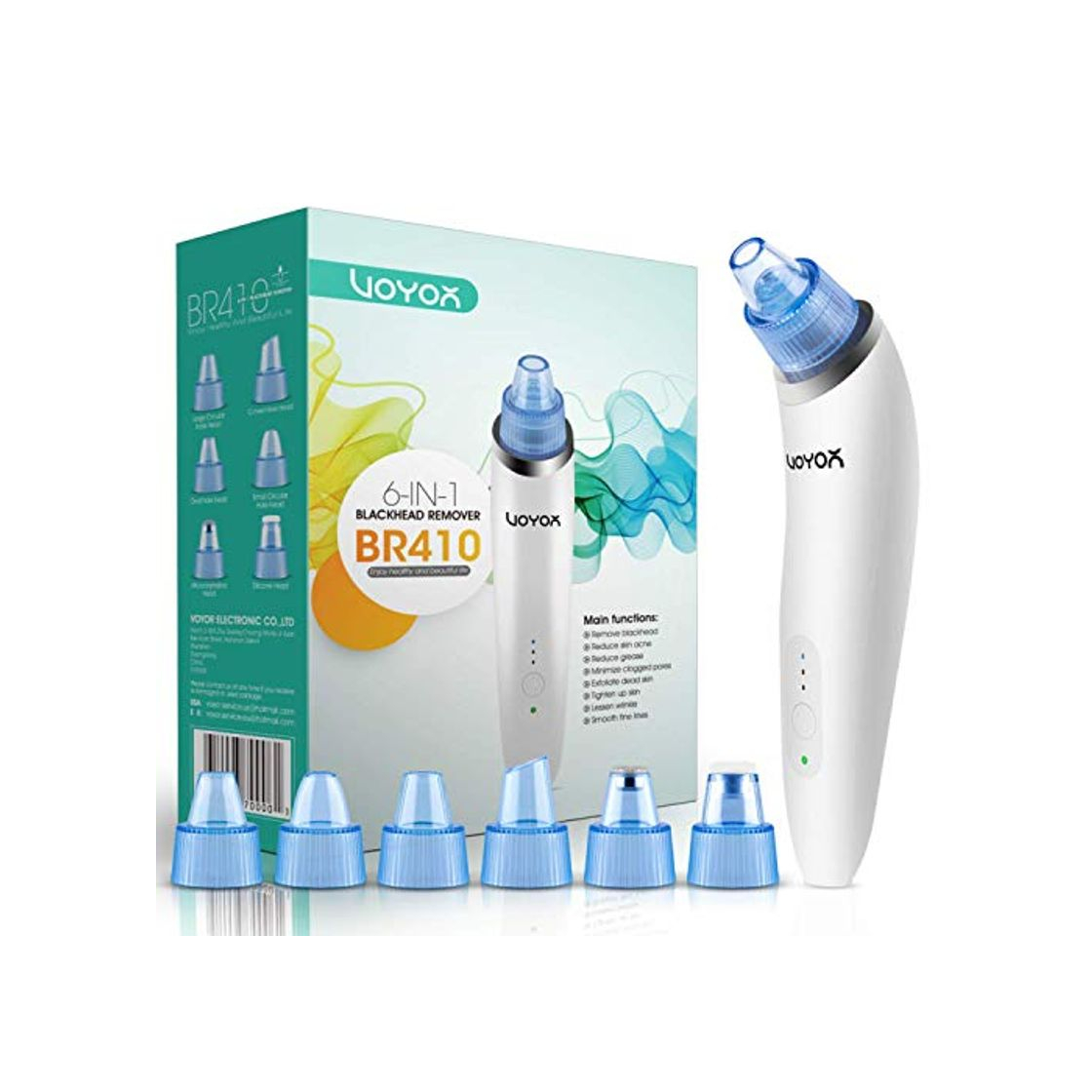 Social VOYOR 4-In-1 Limpiador de Poros BR410 Limpiador Puntos Negros y Espinillas Electrónico