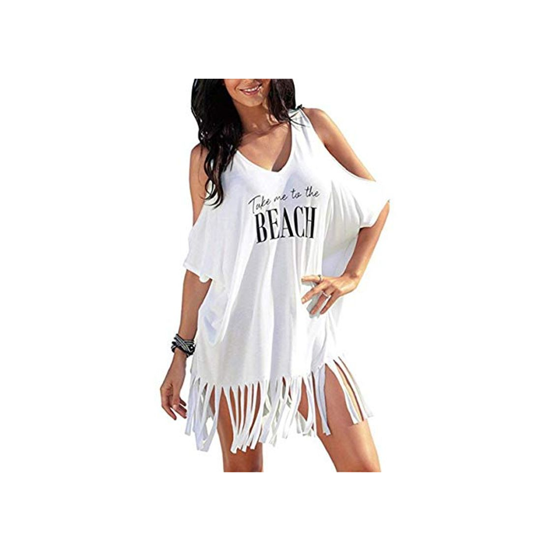 Moda CMTOP Vestido de Playa Mujer Pareos y Camisola de Playa Sexy Hueco