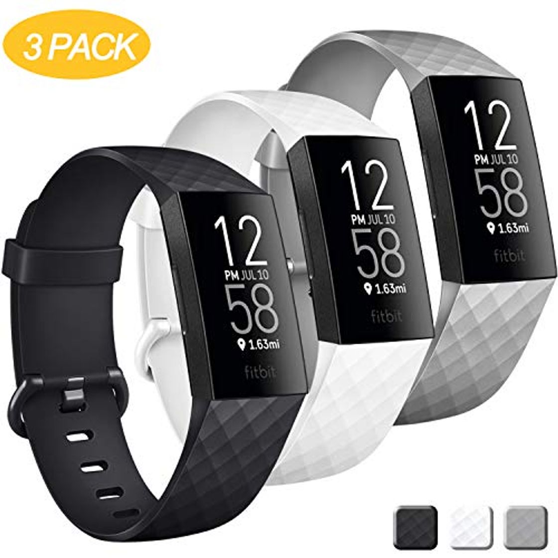 Producto Yandu 3 Correas Compatibles con Fitbit Charge 3/ Fitbit Charge 4, Correa