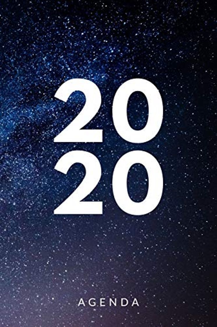 Libros Agenda 2020: Agenda para todo el año 2020, sencilla, planificador mensual y semanal, tapa blanda, diseño cielo estrellado