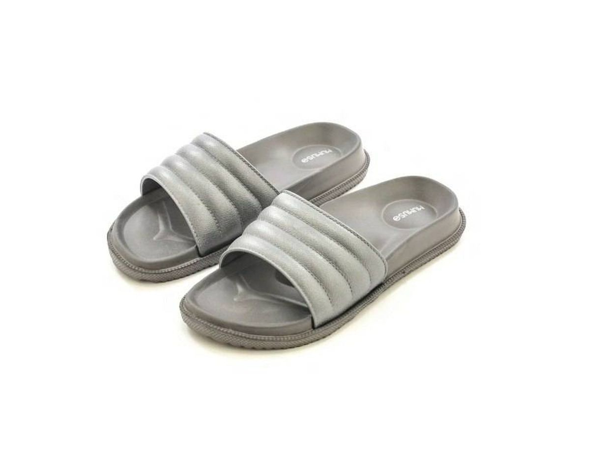 Fashion Sandalias tipo pantunflas caballero Color Gris