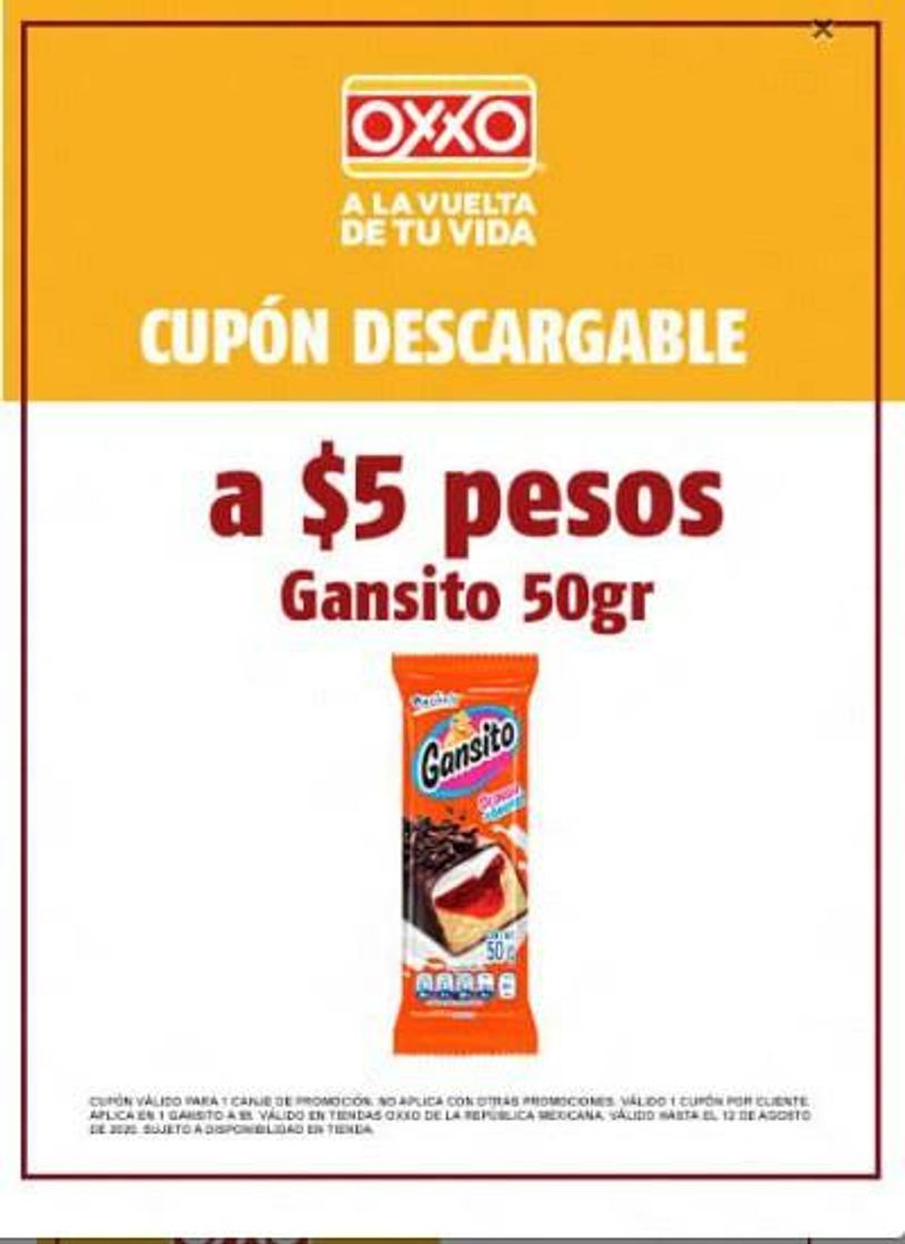 Product $5MXN Gansito en Oxxo con cupon