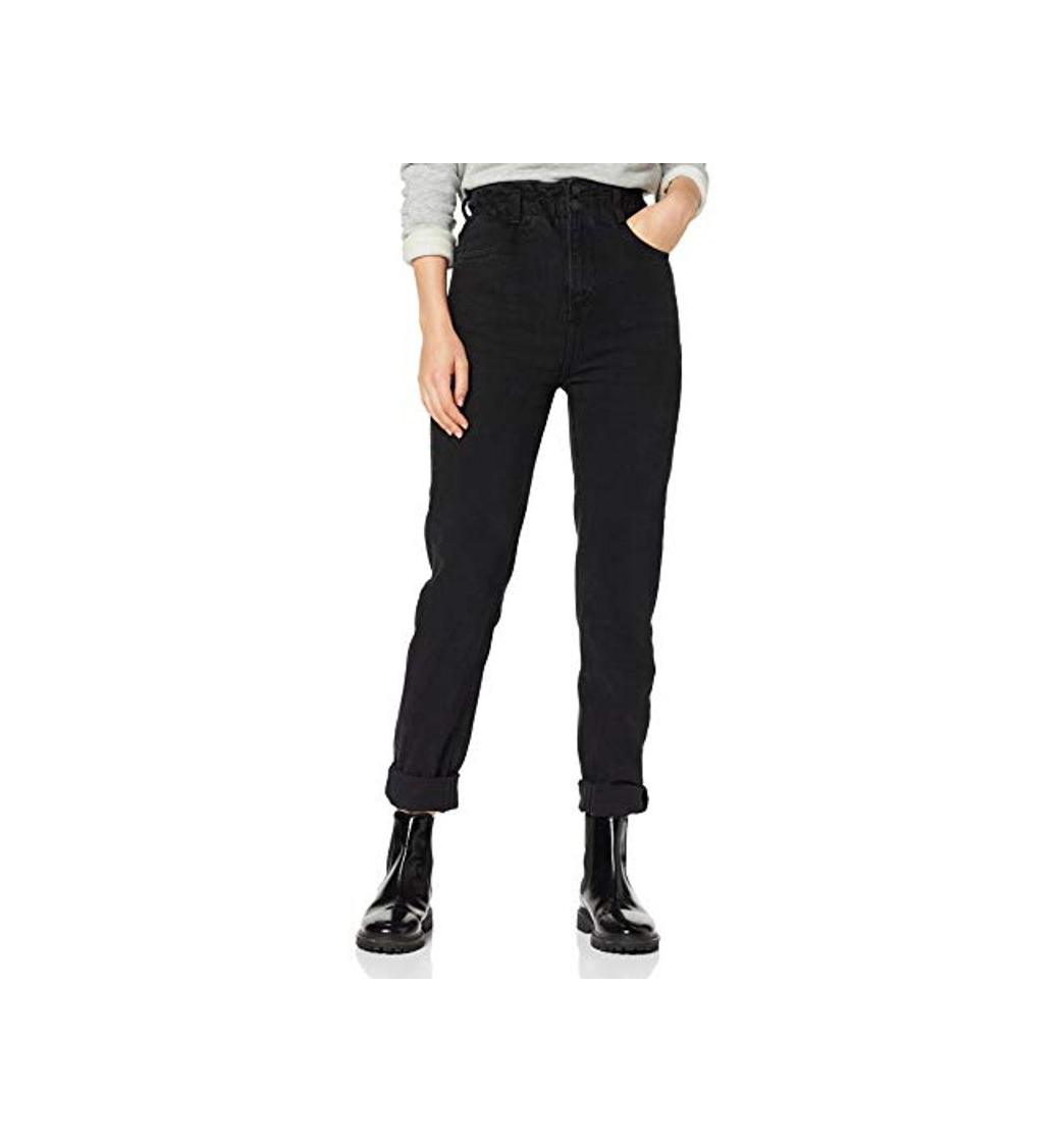 Products New Look Paperbag Mom Jean Flux Vaqueros Straight, Negro