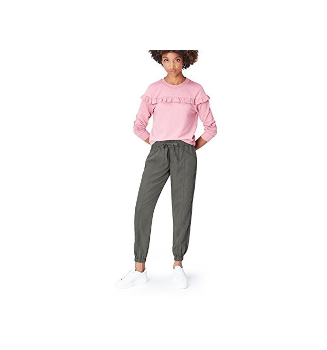 Moda Marca Amazon - find. Pantalones Mujer, Grau