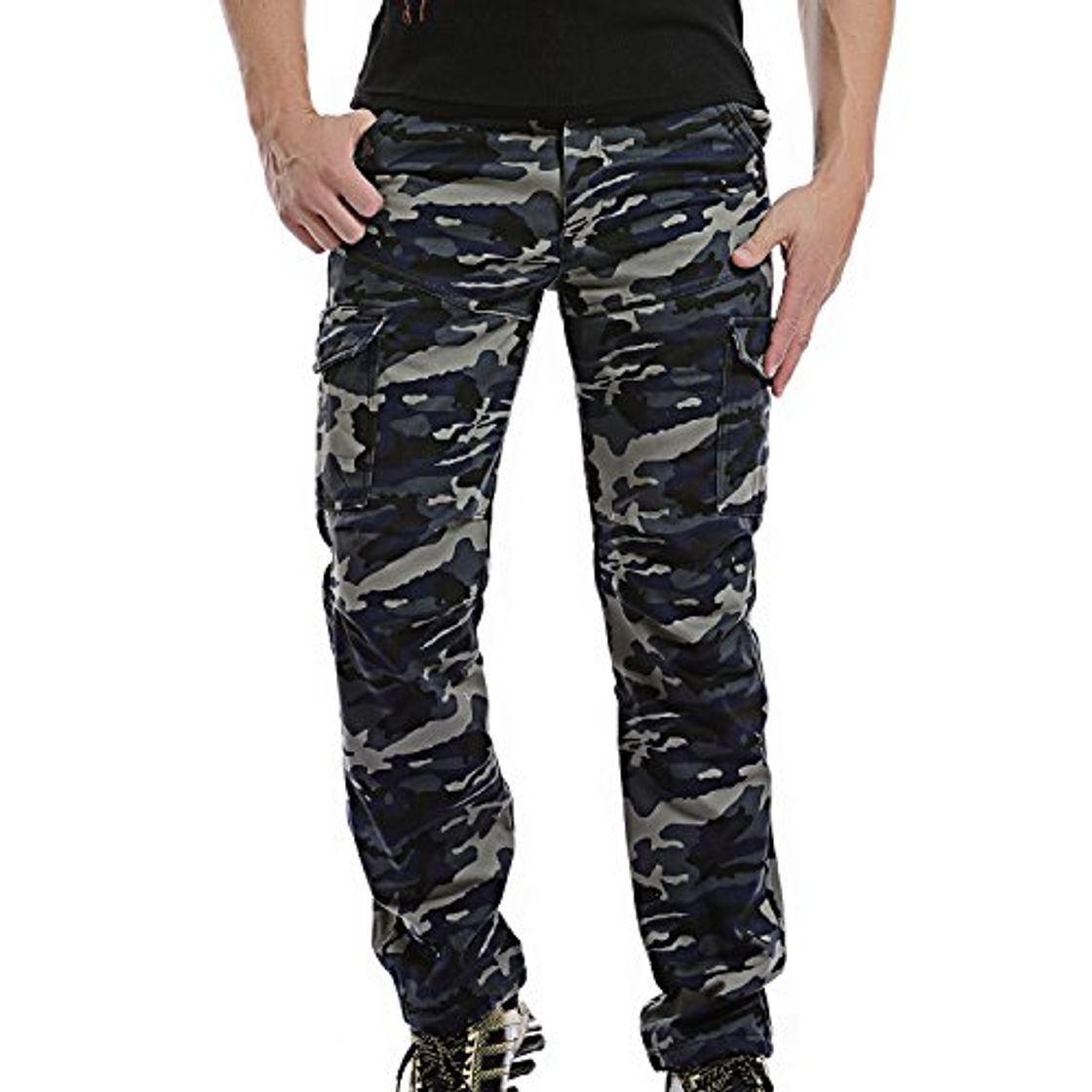 Fashion AYG Calientan los pantalones de lana polar pantalones cargo Camo Espesar para