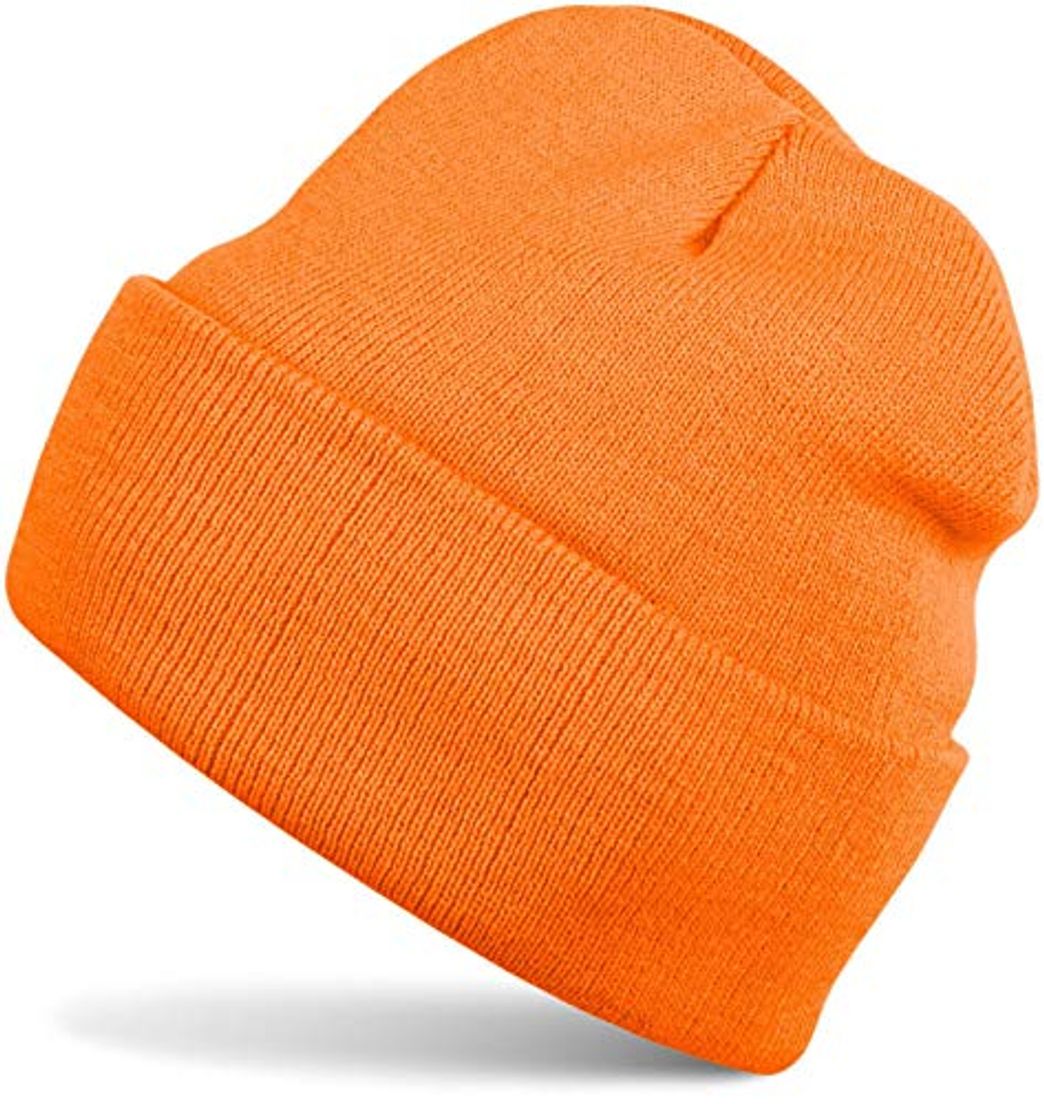 Fashion styleBREAKER Gorro Beanie clásico de Punto, Punto Fino Doble y cálido, Unisex