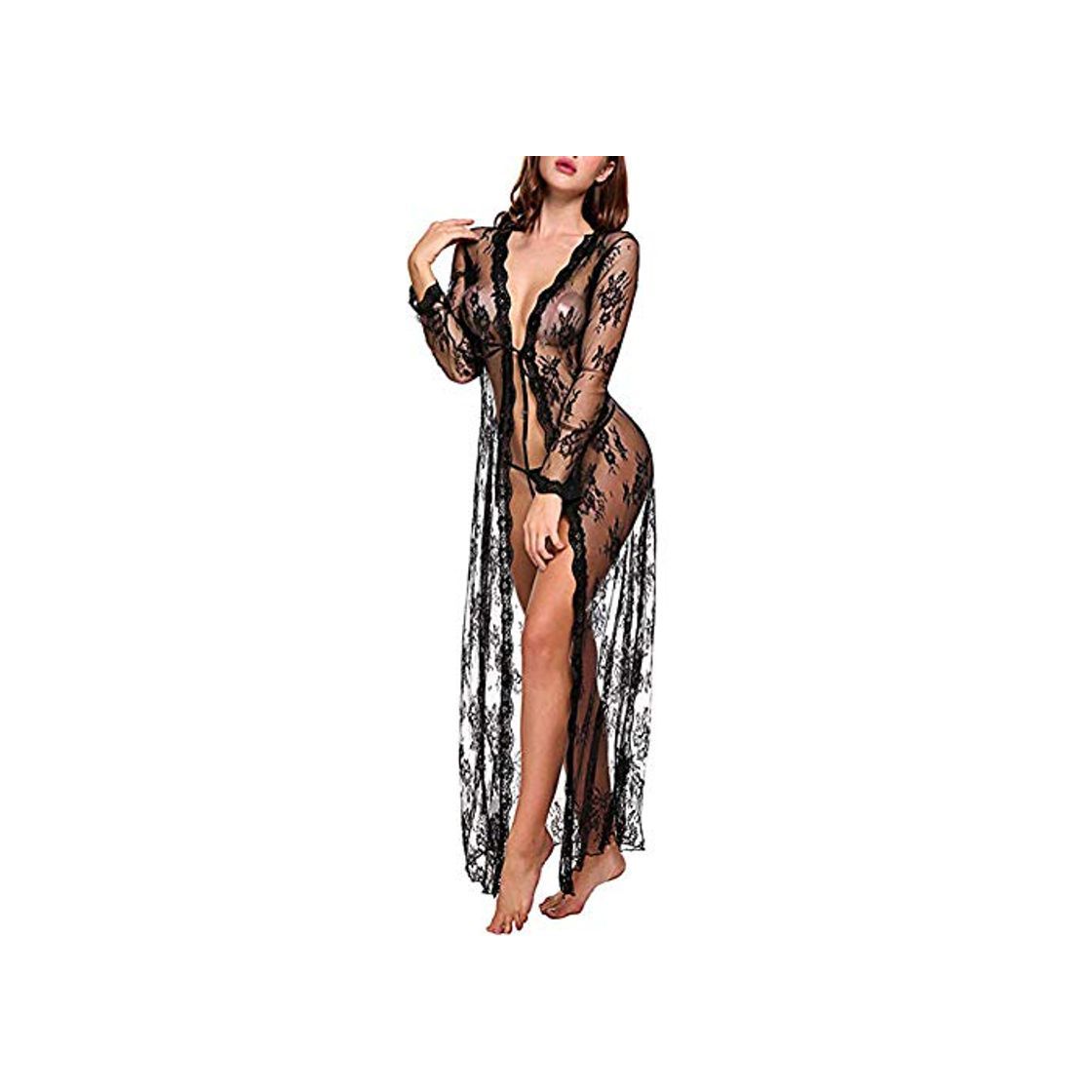 Social Lencería para Mujer Robe Photography Women Lingerie Sexy Kimono Soft Beach Lace