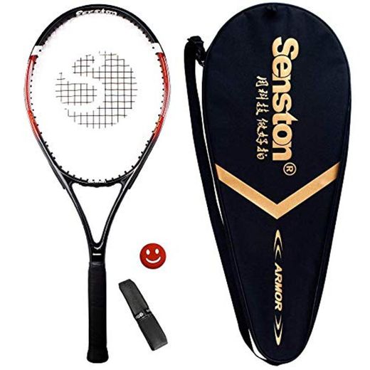 Senston Raqueta de Tenis Moldura de Una Pieza,Unisex,Incluido Bolsa de Tenis