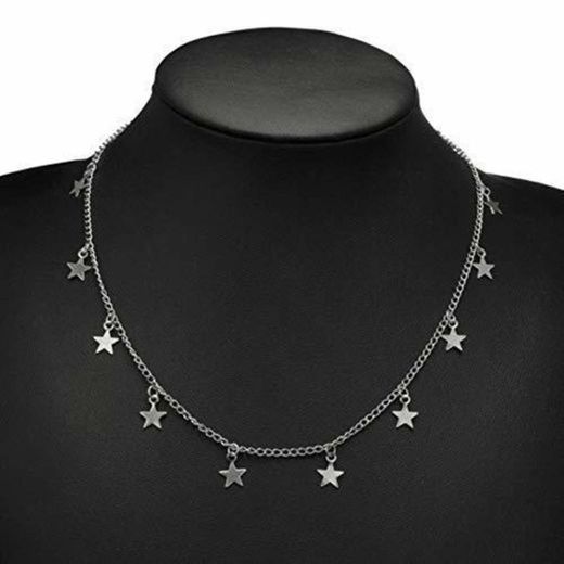 SHANGHAIXIAOTONG Boho Women Chocker Gold Silver Chain Star Choker Collar collana Kolye