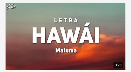 Maluma - Hawái (Letra/Lyrics) - YouTube