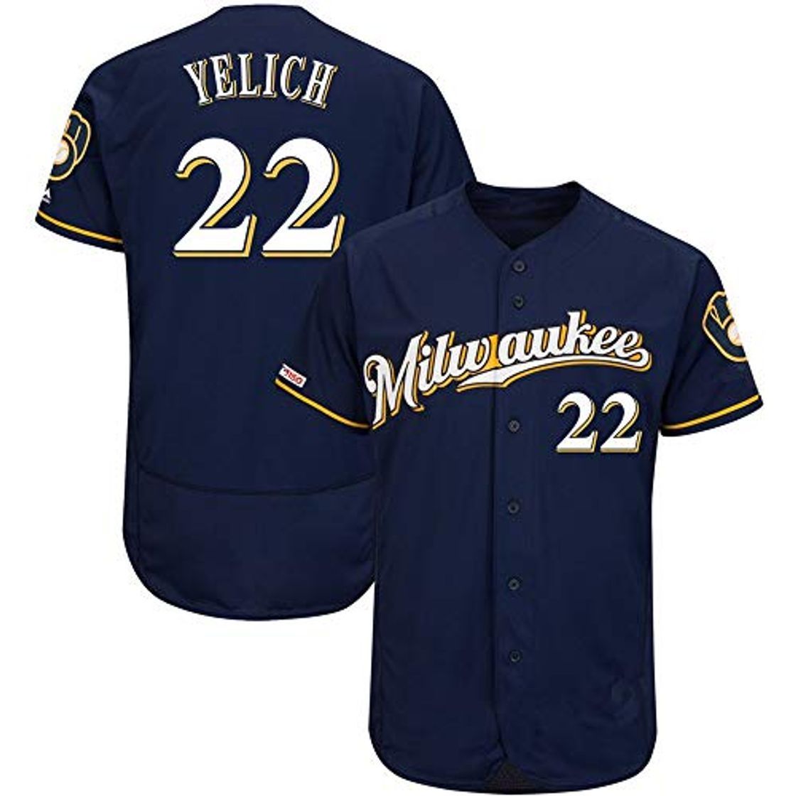 Producto LIANGJK Brewer Milwaukee Brewers 22# Yelich Ropa de béisbol para Hombres y Mujeres