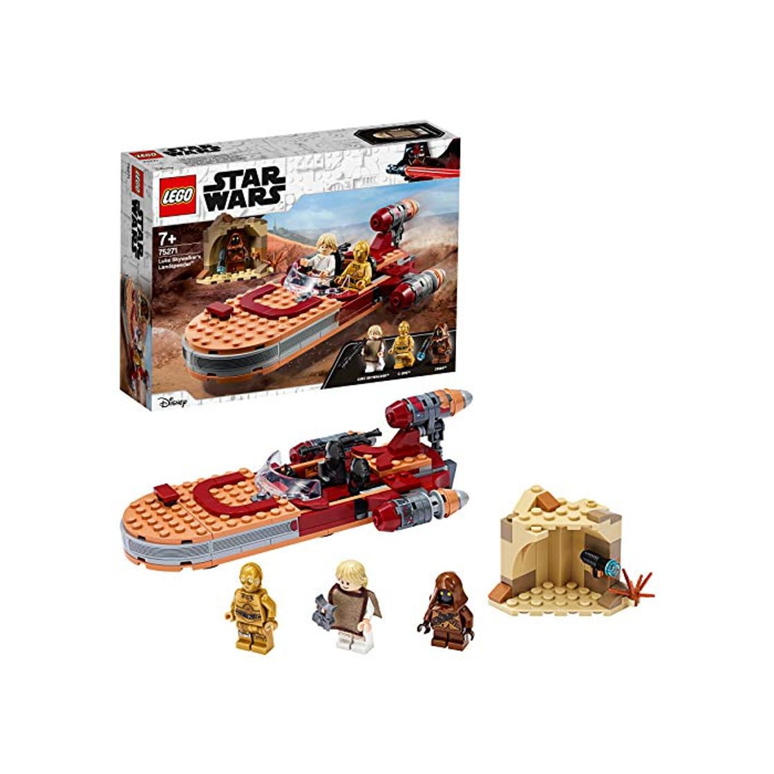 Producto LEGO Star Wars - Speeder Terrestre de Luke Skywalker, Juguete de Construcción