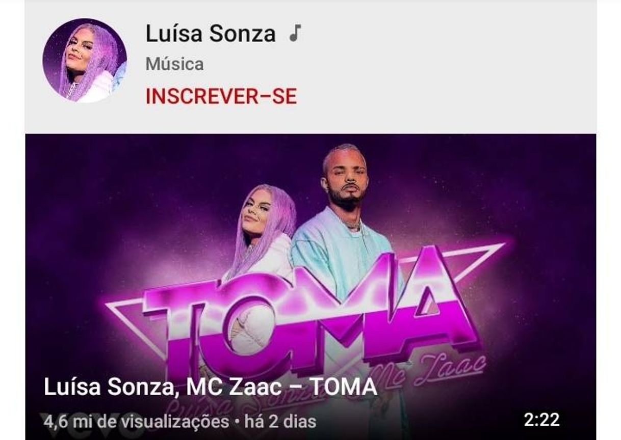 Canciones Luísa Sonza - ASSISTA MT #TOMA https://youtu.be/7Z6P1OuHpkI ...