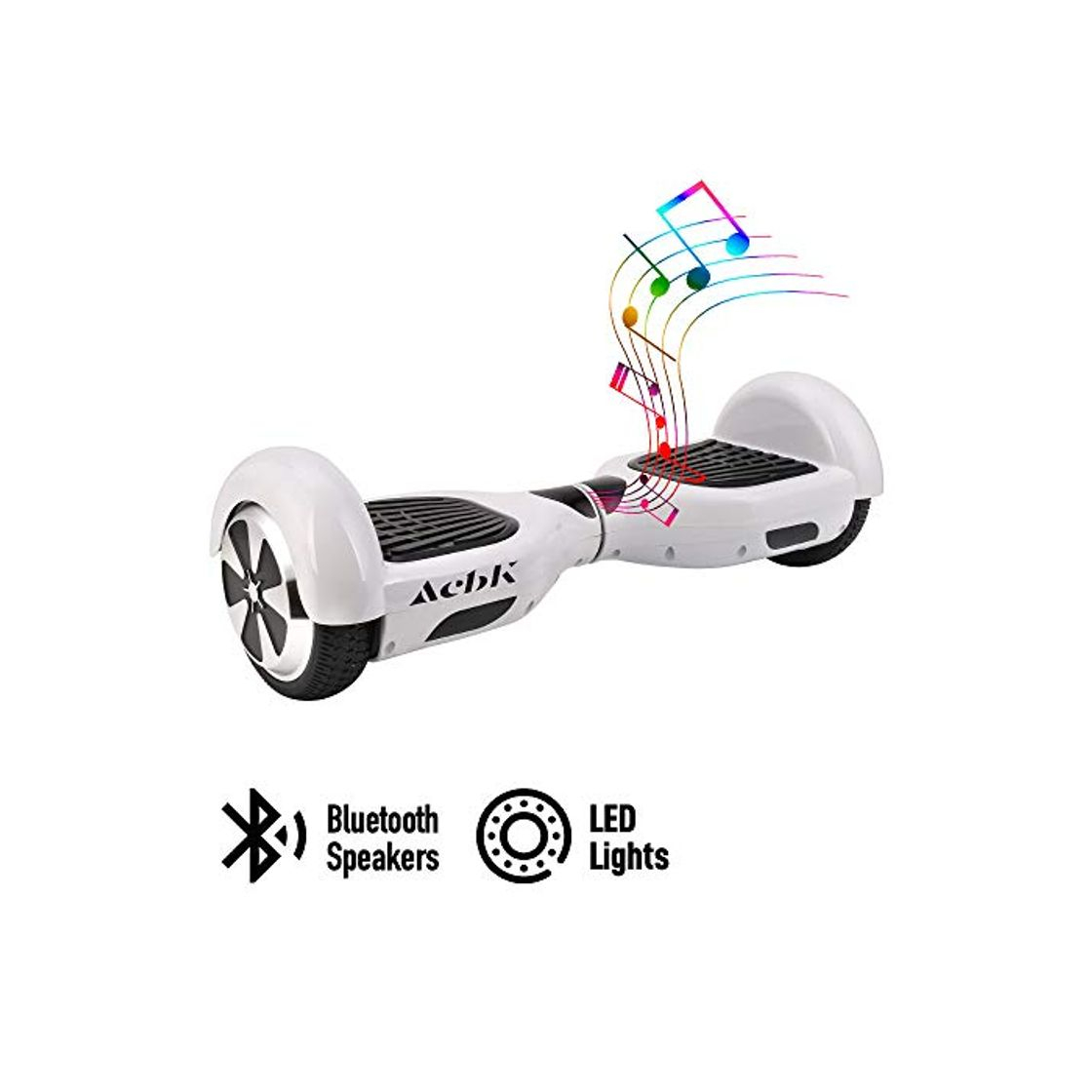 Producto ACBK - Patinete Eléctrico Hover Autoequilibrio con Ruedas de 6.5" (Altavoces Bluetooth