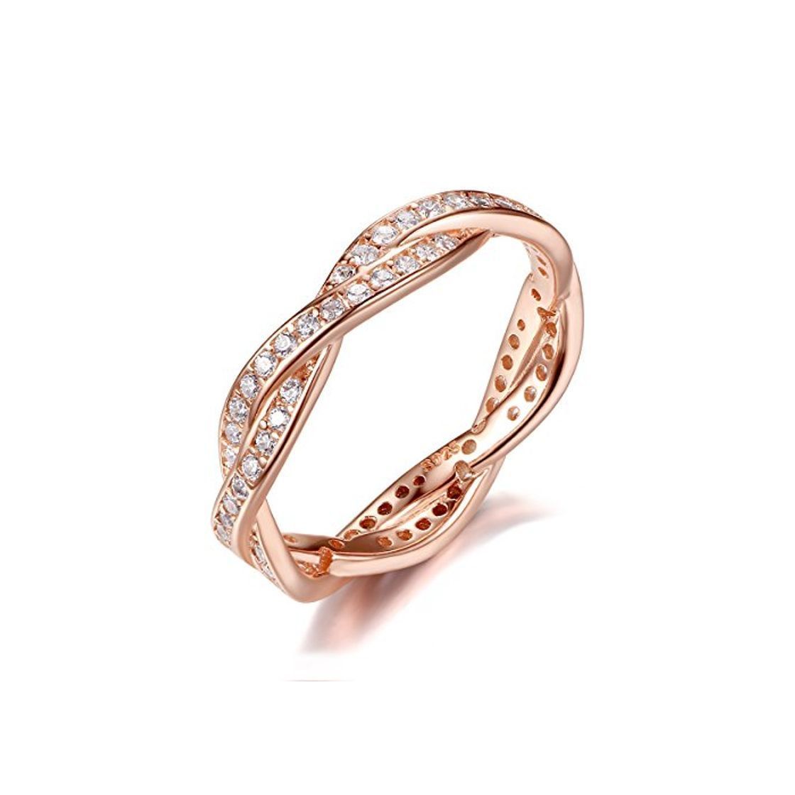 Social Qings Oro de Rosa Plateado Anillo