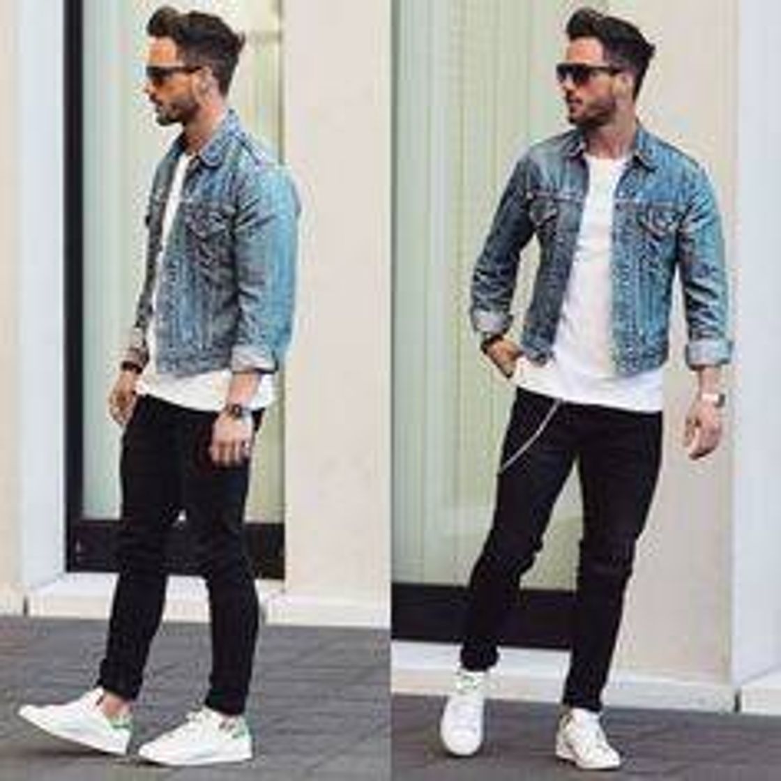 Social Roupa estilosa masculina 
