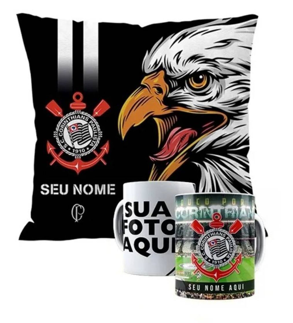 Moda Kit Corinthians Almofada Caneca Com Seu Nome E Foto