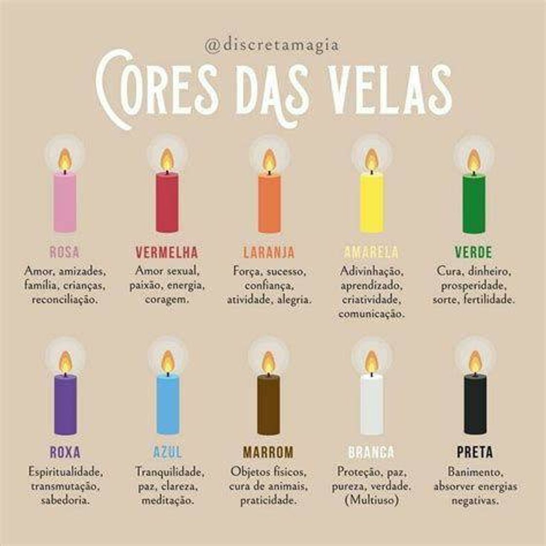 Fashion Cores das velas 