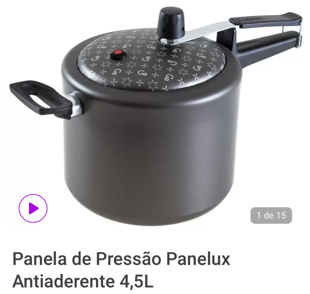 Moda Panela de Pressão Panelux Antiaderente 4,5L