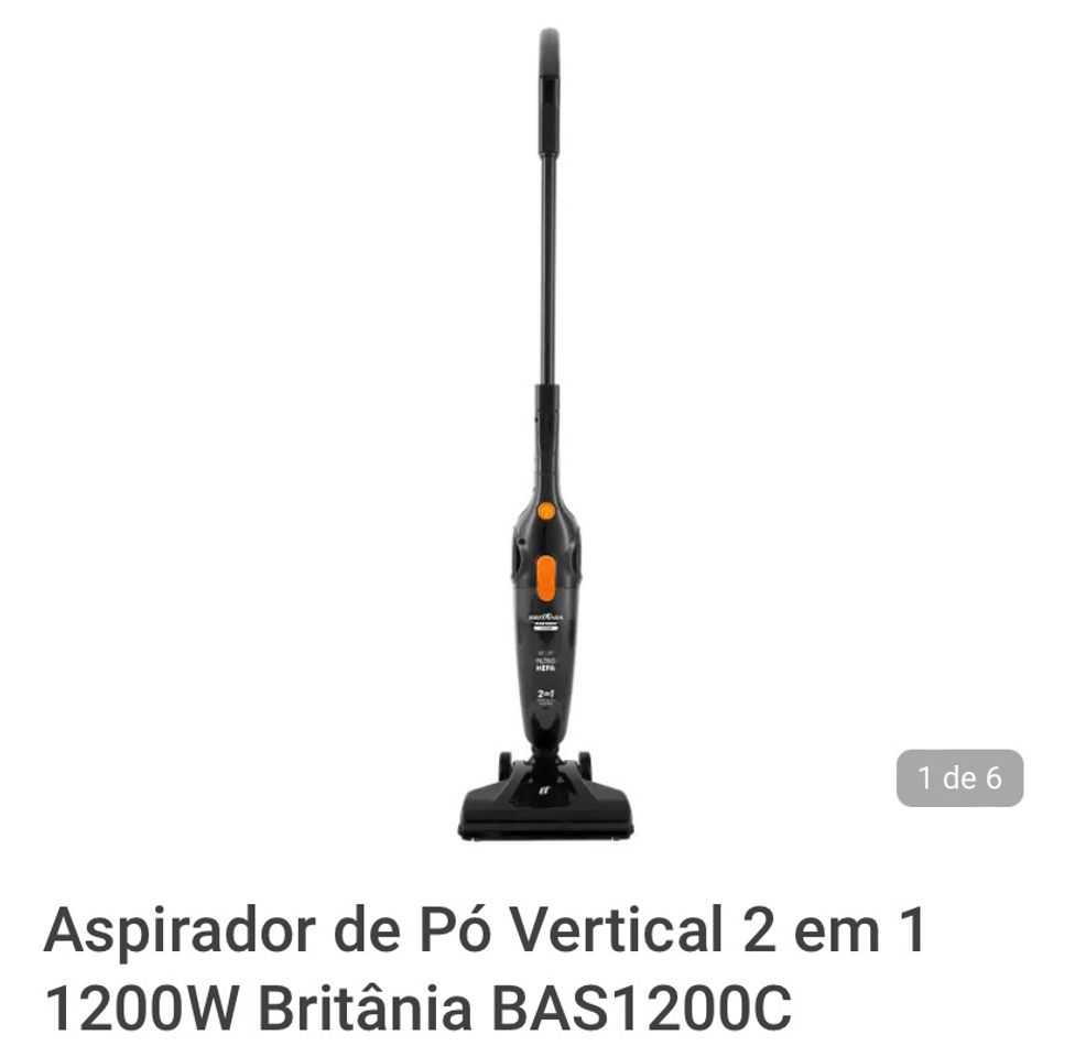 Moda Aspirador de Pó Vertical 2 em 1 1200W Britânia BAS1200C