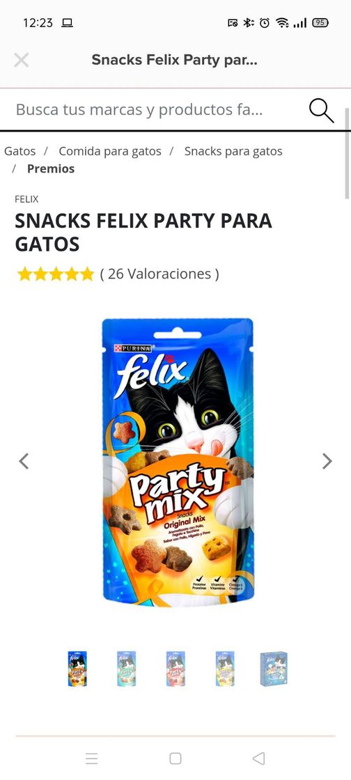 Moda Snacks Felix Party para gatos | Kiwoko