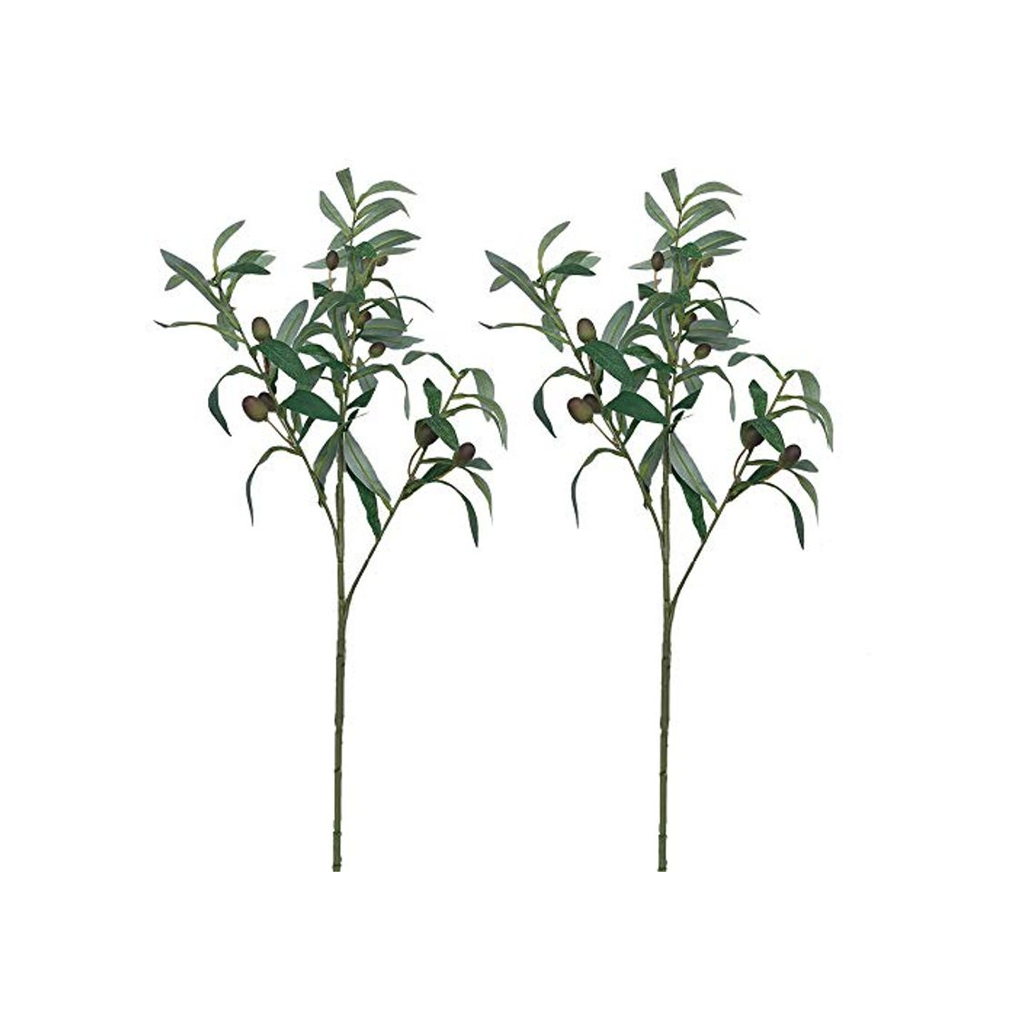 Product Aisamco 2 Piezas Plantas de Olivo Artificial Ramas en Verde 28"Tall Artificial Verdor arreglo Floral para la decoración de la Boda en casa