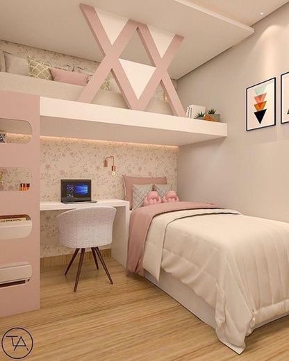 Quarto rosa pastel 🌸