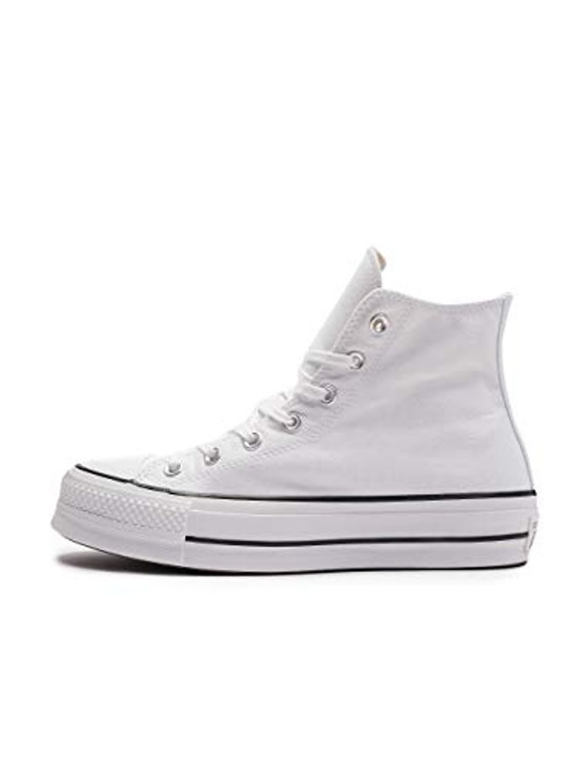 Social Converse Chuck Taylor CTAS Lift Hi, Zapatillas Mujer, Blanco