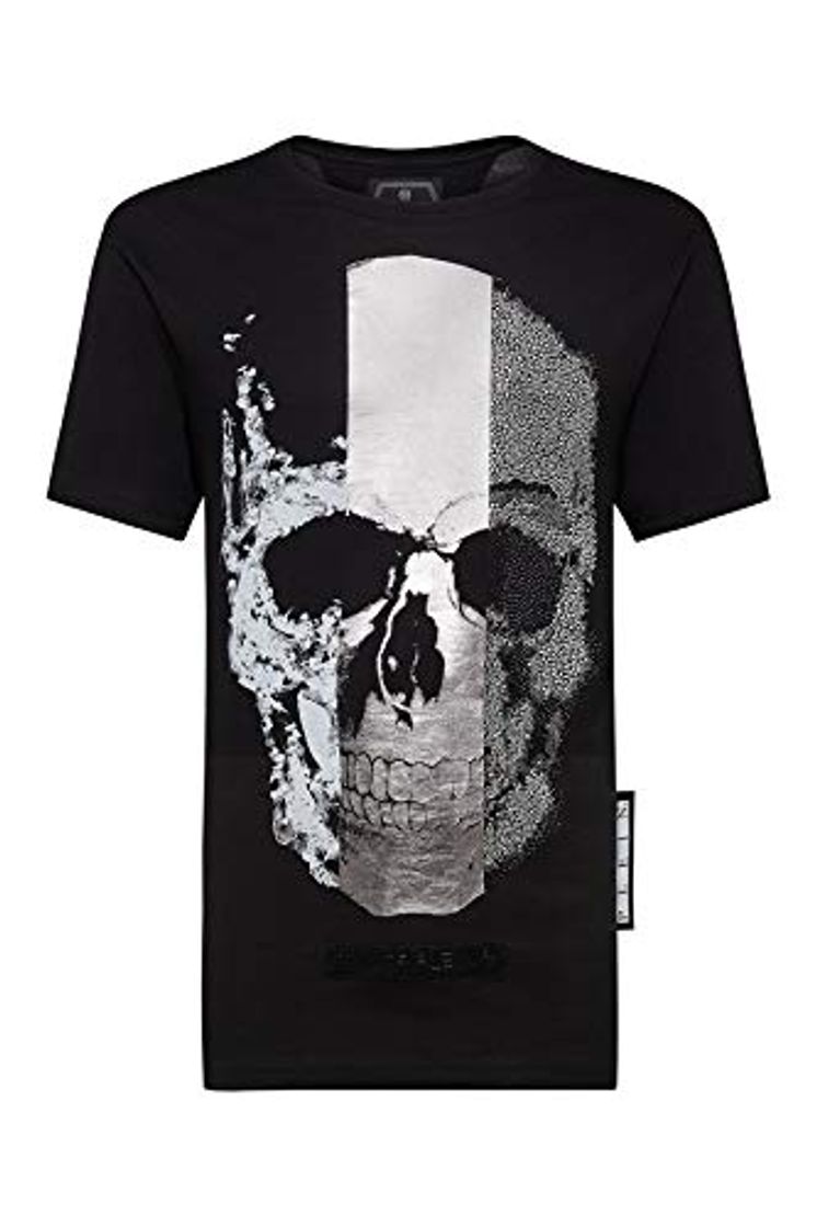 Fashion Philipp Plein MTK3094 Platinum Cut Round Neck Skull